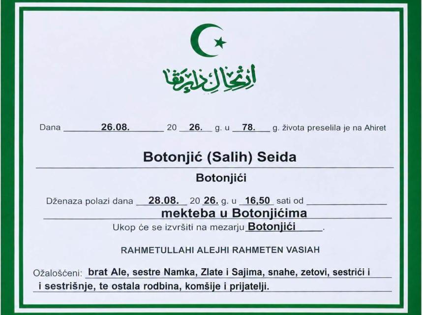 Botonjić (Salih) Seida