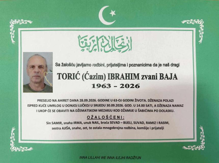 Torić (Ćazim) Ibrahim zvani Baja