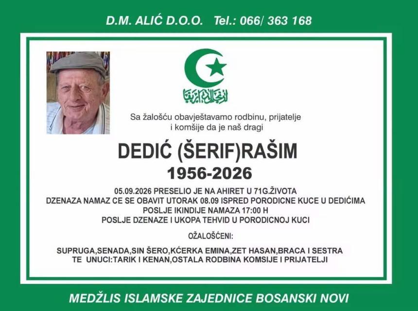 Dedić (&Scaron;erif) Ra&scaron;im