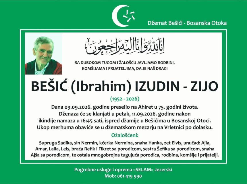 Be&scaron;ić (Ibrahim) Izudin &ndash; Zijo