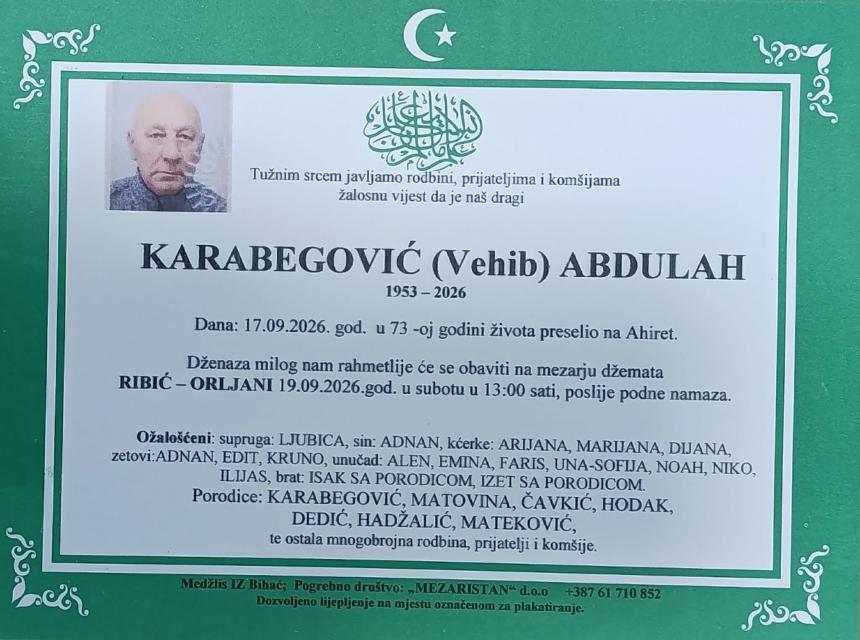 Karabegović (Vehib) Abdullah