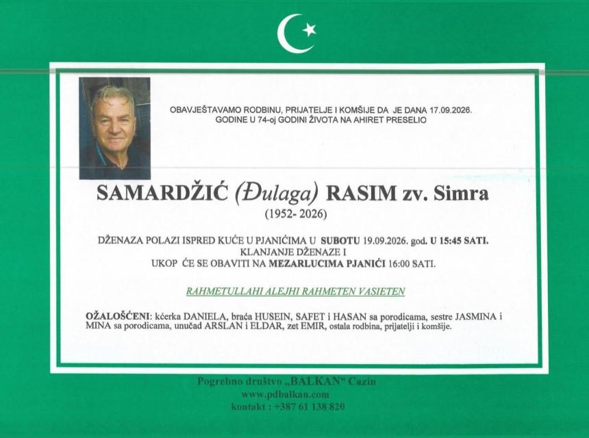 Samardžić (Dulaga) Rasim zv. Simra