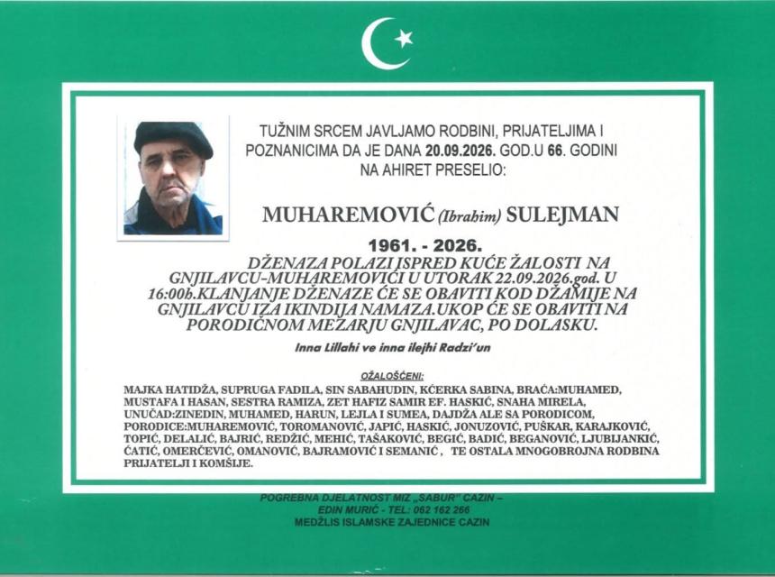 Muharemović (Ibrahim) Sulejman