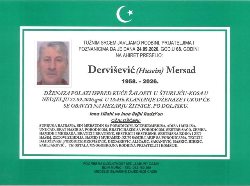 Dervi&scaron;ević (Husein) Mersad