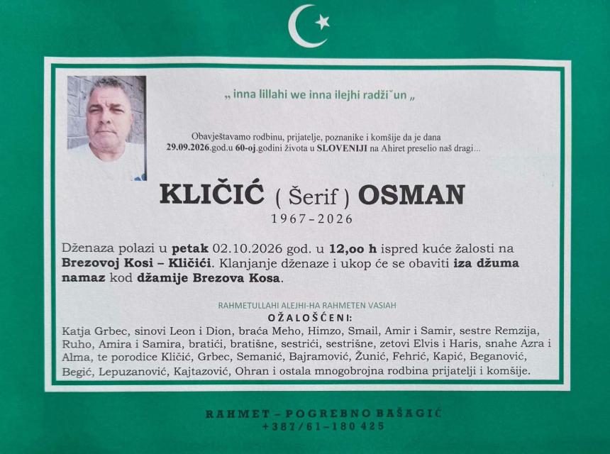 Kličić (&Scaron;erif) Osman