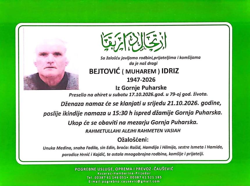 Bejtović (Muharem) Idriz