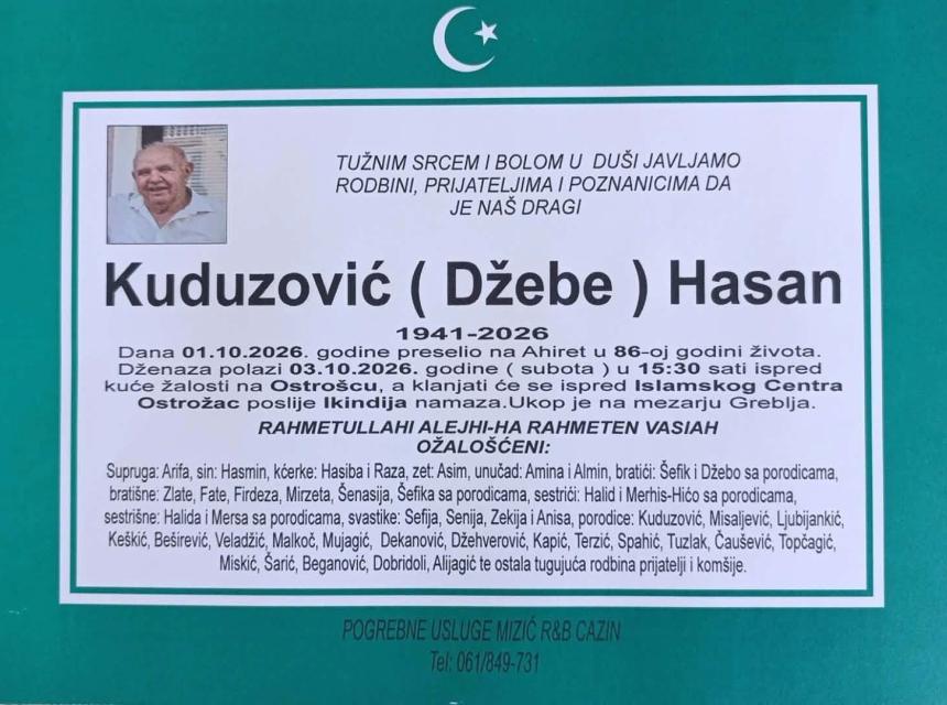 Kuduzović (Džebe) Hasan