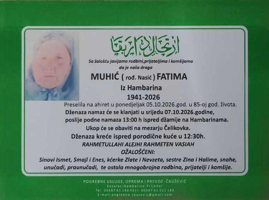 Muhić (rod. Nasić) Fatima