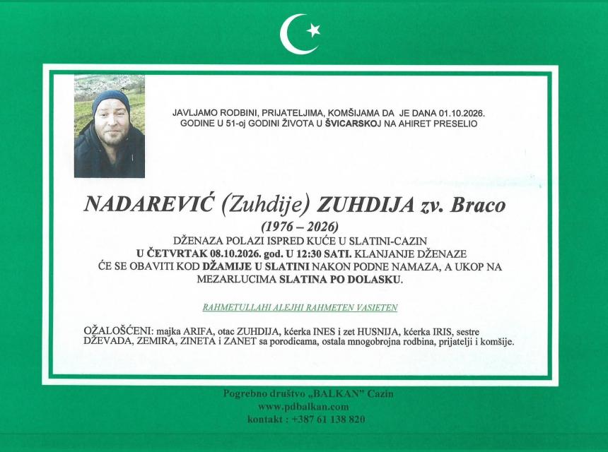Nadarević (Zuhdije) Zuhdija zv. Braco