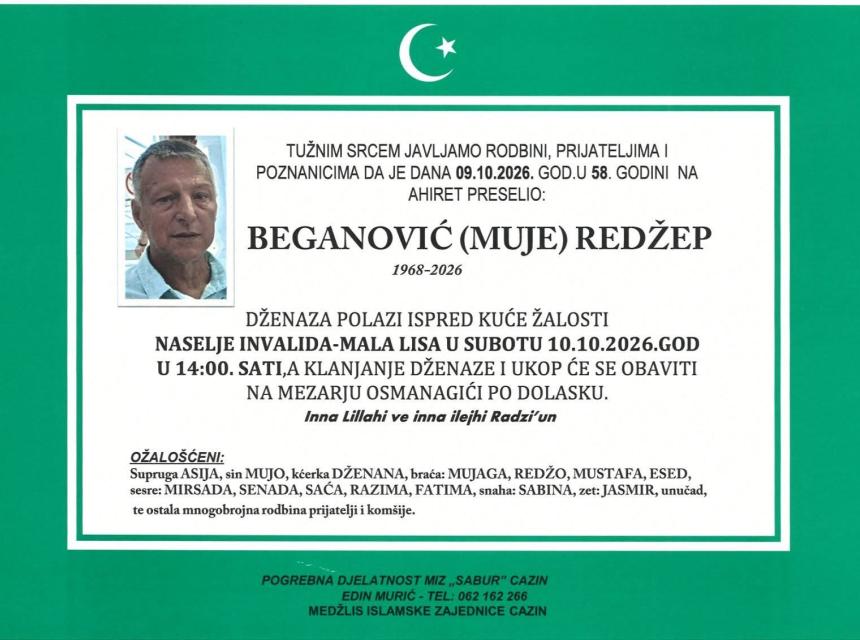 Beganović (Muje) Redžep