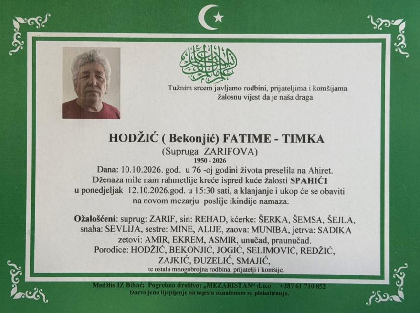 Hodžić (Bekonjić) Fatime - Timka