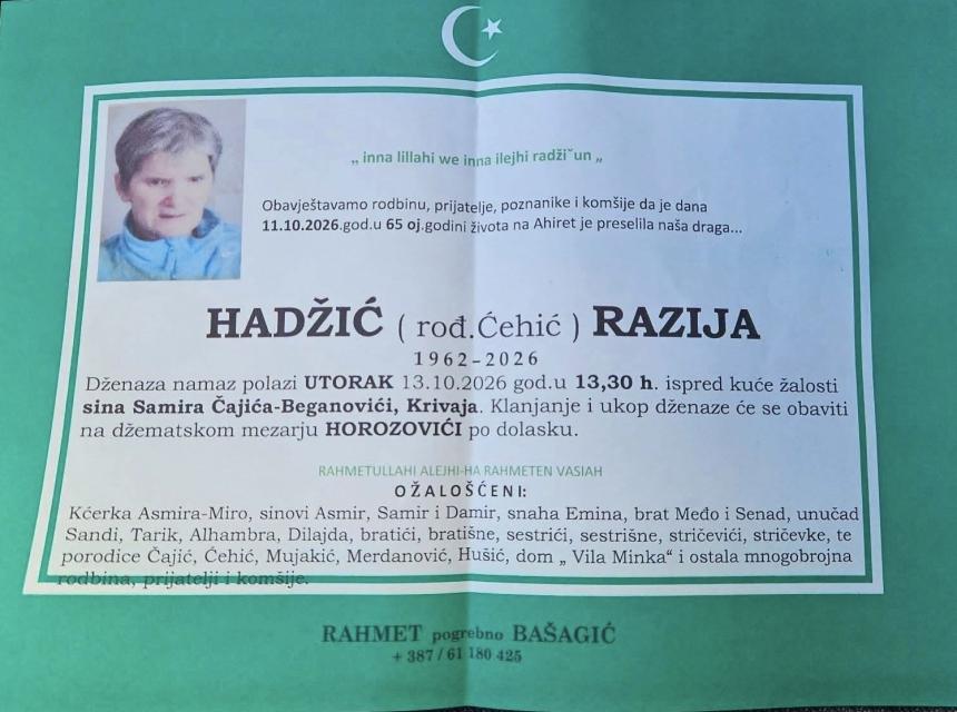 Hadžić (rođ. Ćehić) Razija