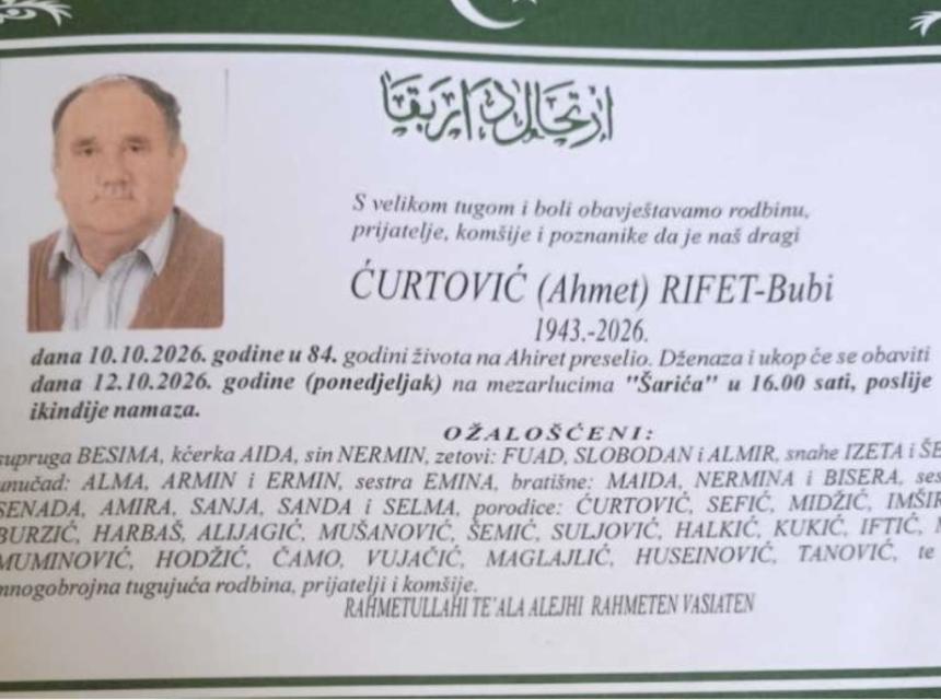 Ćurtović (Ahmet) Rifet-Bubi.