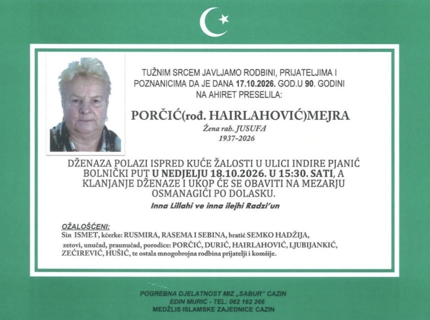 **Porčić (rođ\. Hairlahović) Mejra**