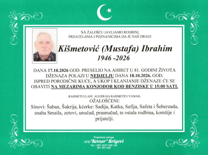 Ki&scaron;metović (Mustafa) Ibrahim