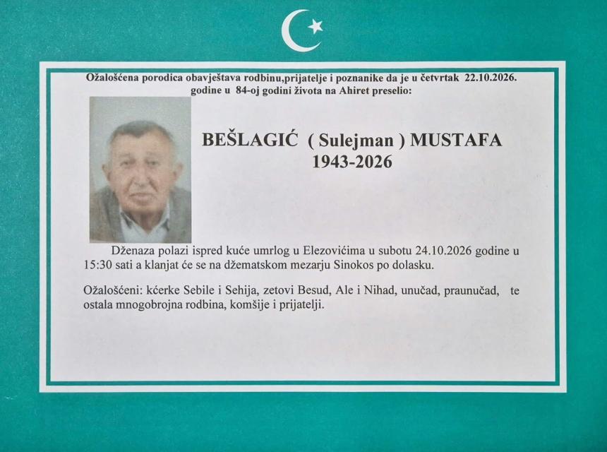 Be&scaron;lagić (Sulejman) Mustafa