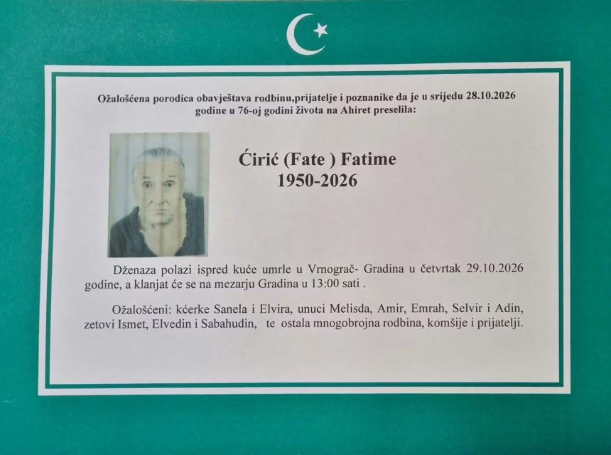 Ćirić (Fate) Fatime